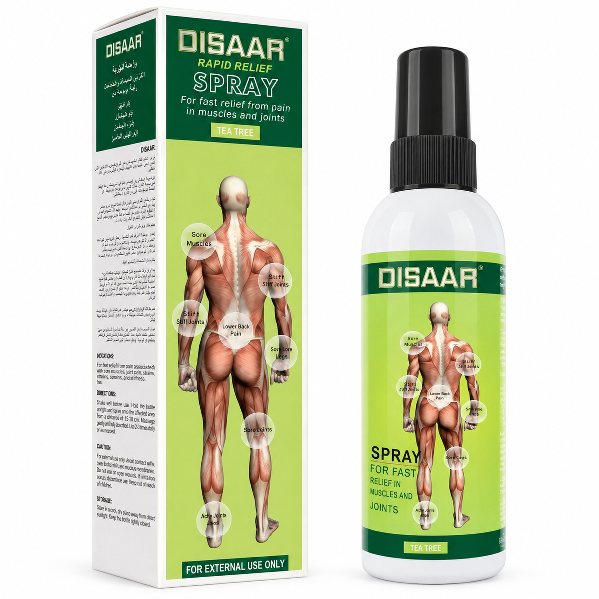 Spray para aliviar el dolor muscular