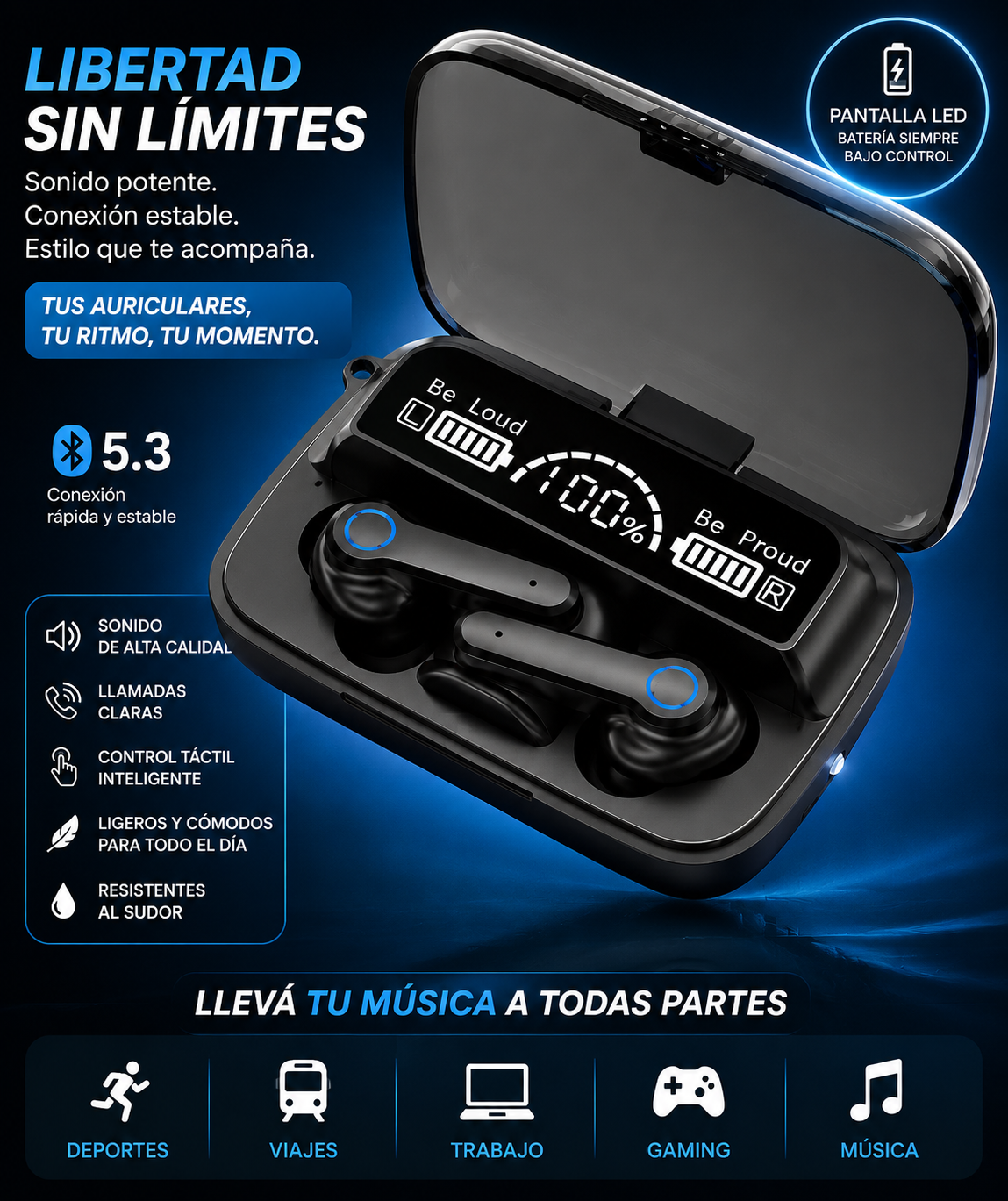 Audífonos Inalámbricos Auriculares M10