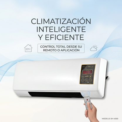 Calefactor eléctrico de pared 220 V con control remoto y temporizador