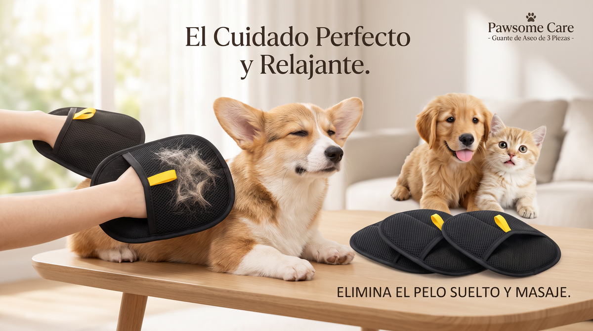 Pack de 3 guantes negros quitapelos para mascotas