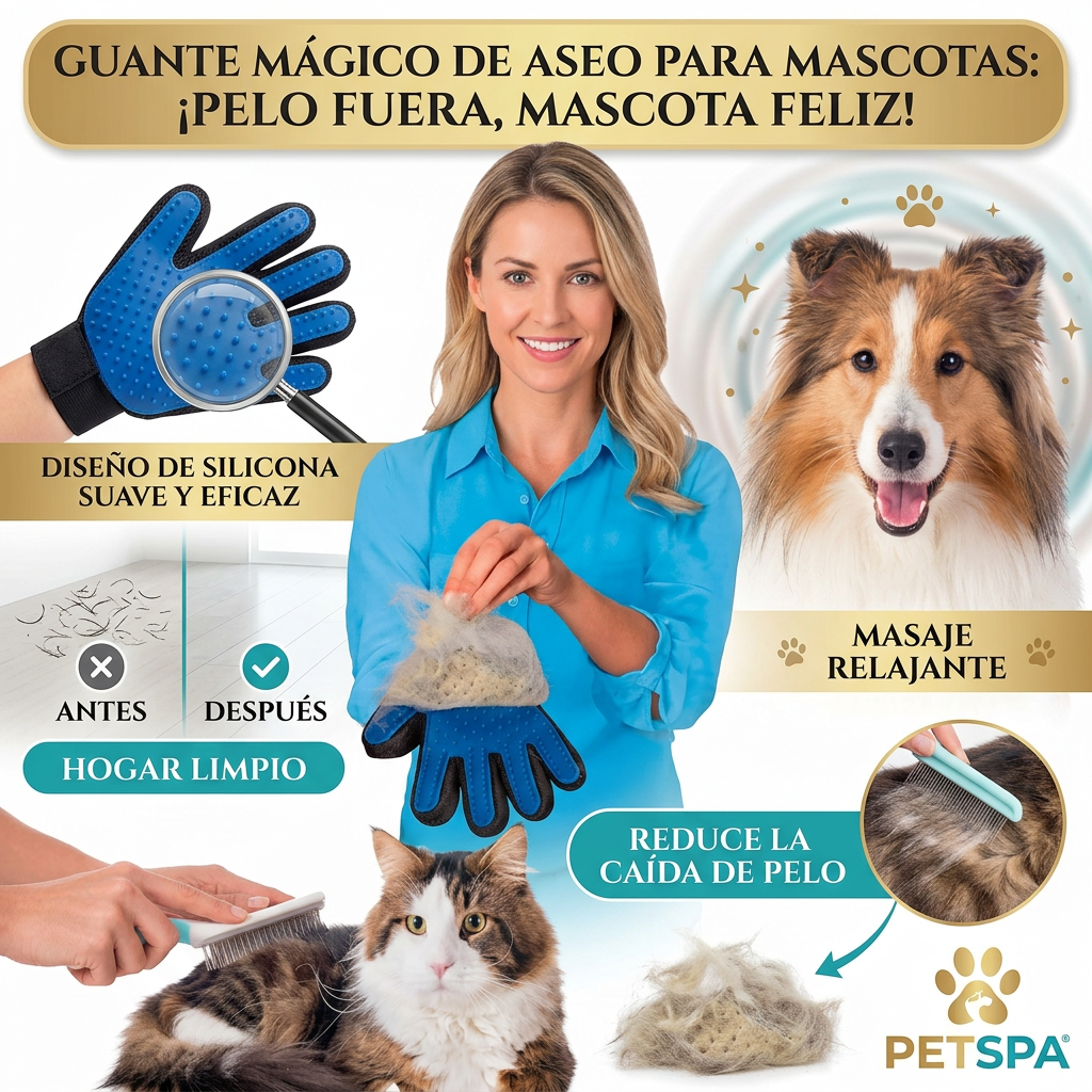 Guante Saca Pelos Pelusas De Mascotas Pe